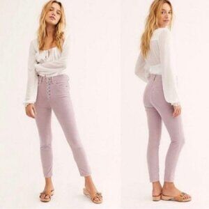 Free People Sun Chase Lilac Corduroy Pants 26